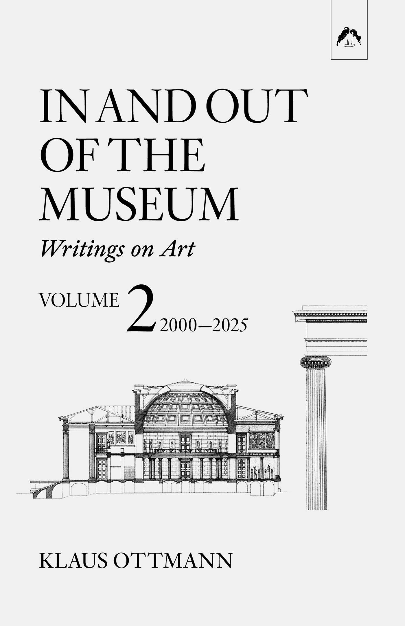 Book cover with Schinkel's drawing of the Alte Museum in Berlin