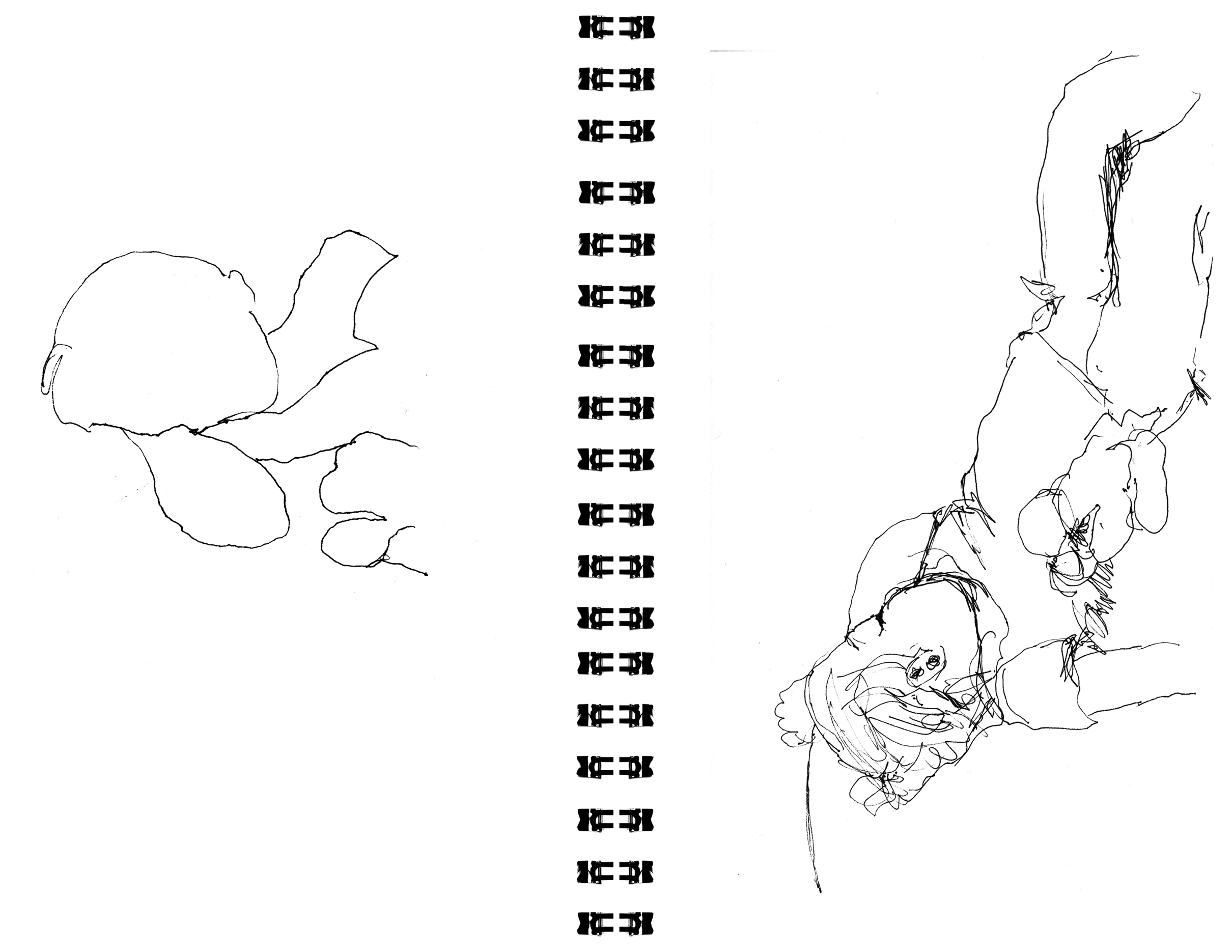 more drawings of a sleeping child