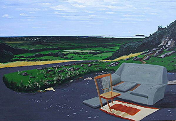 landscape with tree and power line